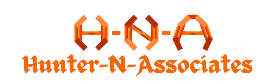 H-N-A Hunter-N-Associates logo, orange text.