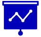 A blue screen with a green background and a line graph