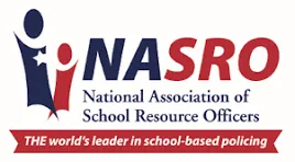 NASRO logo with slogan about school policing.