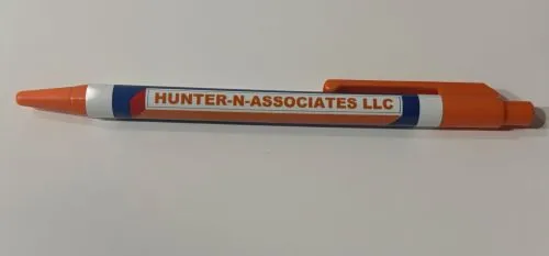 Orange pen with 